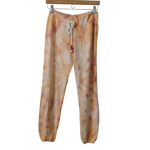 Sundry Tie Dye "Smile" Sweatpants 1 Small Cozy Loungewear Terry Basic Drawstring - Picture 1 of 8